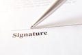 Business worker signing the contract to conclude a deal Royalty Free Stock Photo