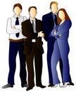 Business worker stand together Royalty Free Stock Photo