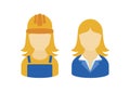 Business and worker woman icon set vector Royalty Free Stock Photo