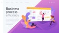 Workflow landing page template. Royalty Free Stock Photo