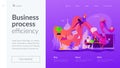 Workflow landing page template. Royalty Free Stock Photo