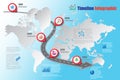 Business world road map timeline infographic, Vector Illustration
