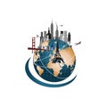 Business world traveling vector image