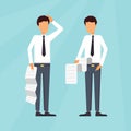 Business worry vector characters