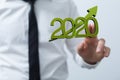 business year 2020 up goals and success illustration Royalty Free Stock Photo