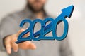 the 2020 business year up goals and success illustration Royalty Free Stock Photo