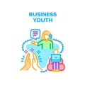 Business Youth Vector Concept Color Illustration