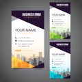 Modern Corporate Business Card with 3 Alternate Colors and Vectorized Buildings