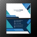Businesscard template with blue pattern