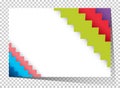 Businesscard template with colorful zigzag lines