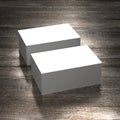 Businesscard 55x85mm mockup, wooden background - 3D rendering