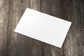 Businesscard 55x85mm mockup, wooden background - 3D rendering