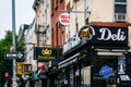 Businesses along Bedford Avenue, in Williamsburg, Brooklyn, New York City