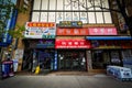 Businesses along Spadina Avenue, in Chinatown, Toronto, Ontario.