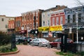 Businesses at O`Donnell Square, in Canton, Baltimore, Maryland