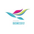 Businessfly - Vector Logo Concept. Bird Concept Illustration. Vector Logo Template. Business Logo Sign.
