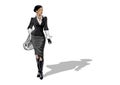 Businesslady with handbag Royalty Free Stock Photo