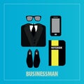 Businessman accessories. Vector illustration decorative design Royalty Free Stock Photo