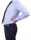 Businessman with aching back. Royalty Free Stock Photo