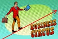 Businessman acrobat business circus