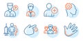 Valet servant, Engineering and Teamwork icons set. Businessman, Add user and Hand signs. Vector