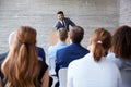 Businessman Addressing Delegates At Conference Royalty Free Stock Photo