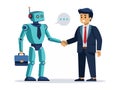 AI robot shaking hand Royalty Free Stock Photo