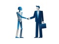 AI robot shaking hand Royalty Free Stock Photo