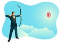 Businessman Aiming Target Royalty Free Stock Photo