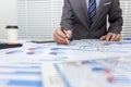 Businessman analyzing investment charts Royalty Free Stock Photo