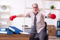 Businessman angry and furious at the workplace Royalty Free Stock Photo