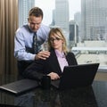 Businessman Annoying Businesswoman