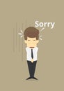 Businessman apologize