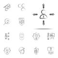 businessman, arrow hand drawn icon. business icons universal set for web and mobile Royalty Free Stock Photo