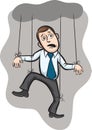 Businessman as a puppet on strings Royalty Free Stock Photo