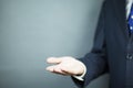 Businessman asking for money hand symbol Royalty Free Stock Photo