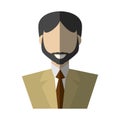 Businessman avatar elegant islated icon