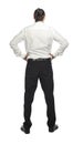 Businessman back view on white background Royalty Free Stock Photo