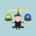 Businessman balance Work and life