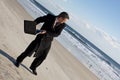 Businessman on the beach