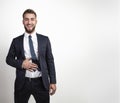 Businessman with beard after good food Royalty Free Stock Photo