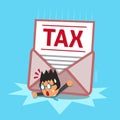 Businessman and big tax letter