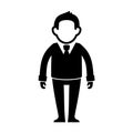 Businessman Black Silhouette Web Icon. Vector