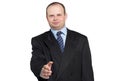 Businessman gives his hand to say hello Royalty Free Stock Photo