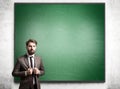 Businessman blackboard Royalty Free Stock Photo