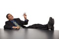 Businessman - bored paper airplane Royalty Free Stock Photo