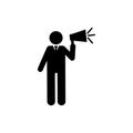 Businessman, boss, megaphone icon. Element of businessman pictogram icon. Premium quality graphic design icon. Signs and symbols Royalty Free Stock Photo