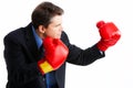 Businessman boxer Royalty Free Stock Photo