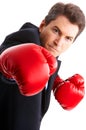 Businessman boxer Royalty Free Stock Photo