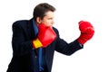 Businessman boxer Royalty Free Stock Photo